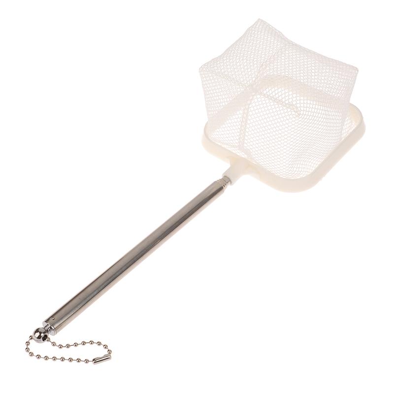 1Pc Aquarium Square Fishing Net Extendable Long Handle Fishing Gear For Catching Fish Shrimp Tank Clean Fishing Gear