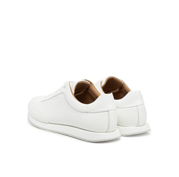 Мужские кроссовки Calvin Klein Low prof runn laceup rubb lth hm0hm01707 белые