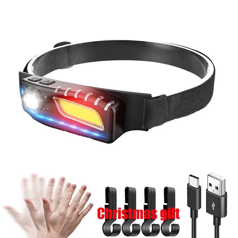 

Portable Powerful Induction Headlamp Waterproof Outdoor Camping Night Fishing Built-in Battery Rechargeable Emergency Headlights