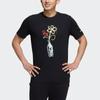 Adidas Neo Cartoon Print Sports Round Neck T-Shirt Men Tops Black HF0463