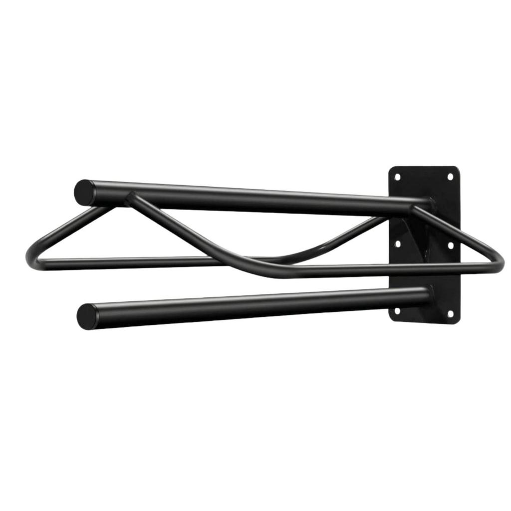 Wall-Mounted Saddle Rack Black Coated for Equestrian Areas