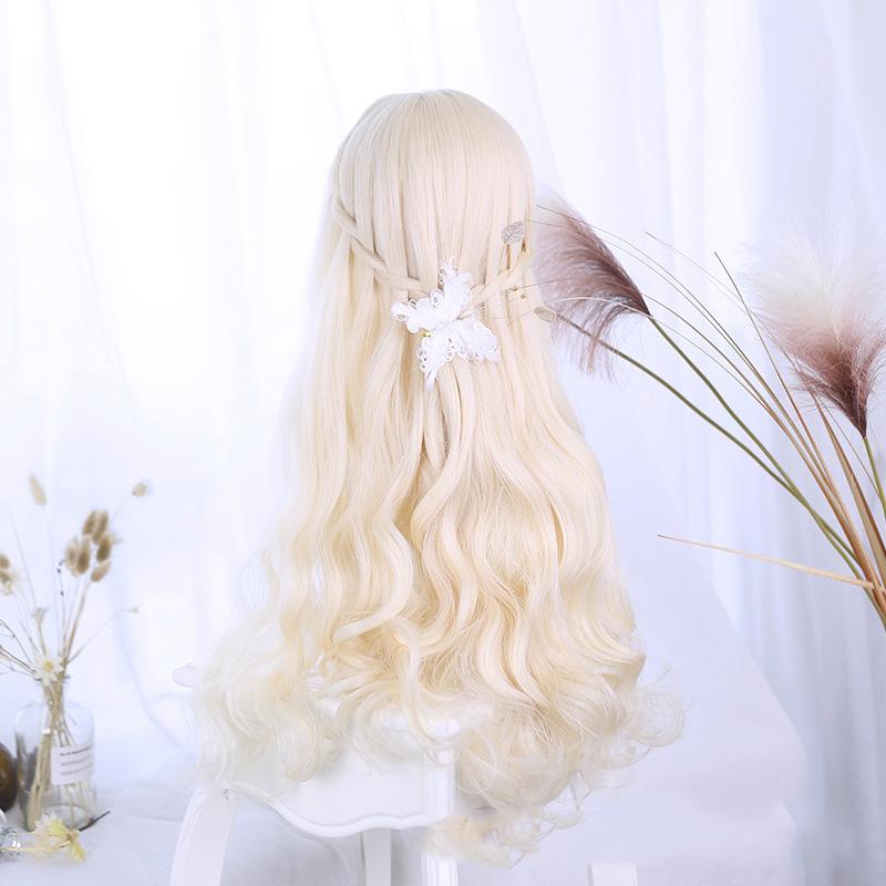 

Bybrana Дамы Челка Большие волны Длинные волосы Искусственные волосы Повседневная одежда Лолита Милый Стиль 60cm