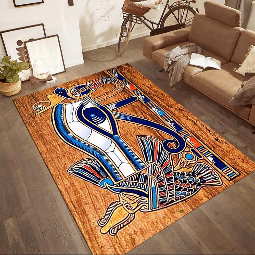 Ancient Egyptian Figures Floor Mats for Living Room, Bedroom and Room Decoration Are Suitable for Gifts.