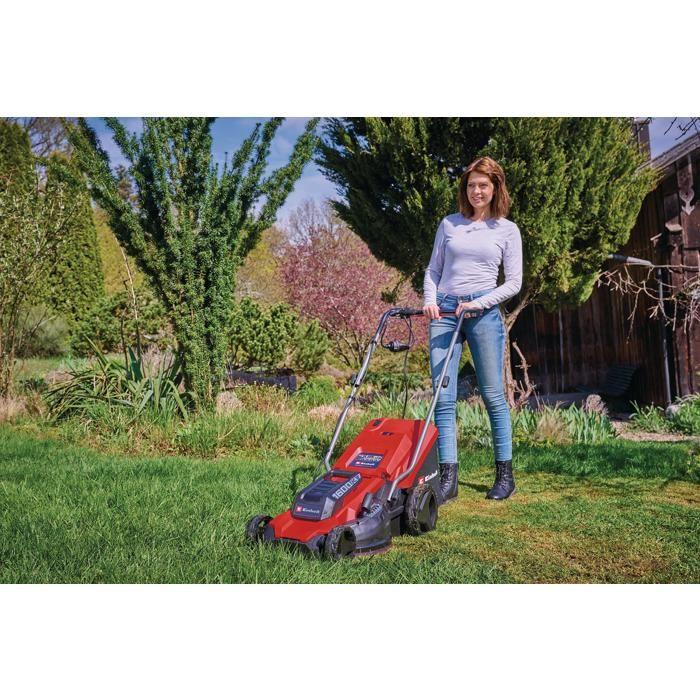 Einhell tondeuse à gazon électrique gc-em 1600/37 (1600 w, 700m², largeur de coupe 37 cm, bac collecteur 38l)