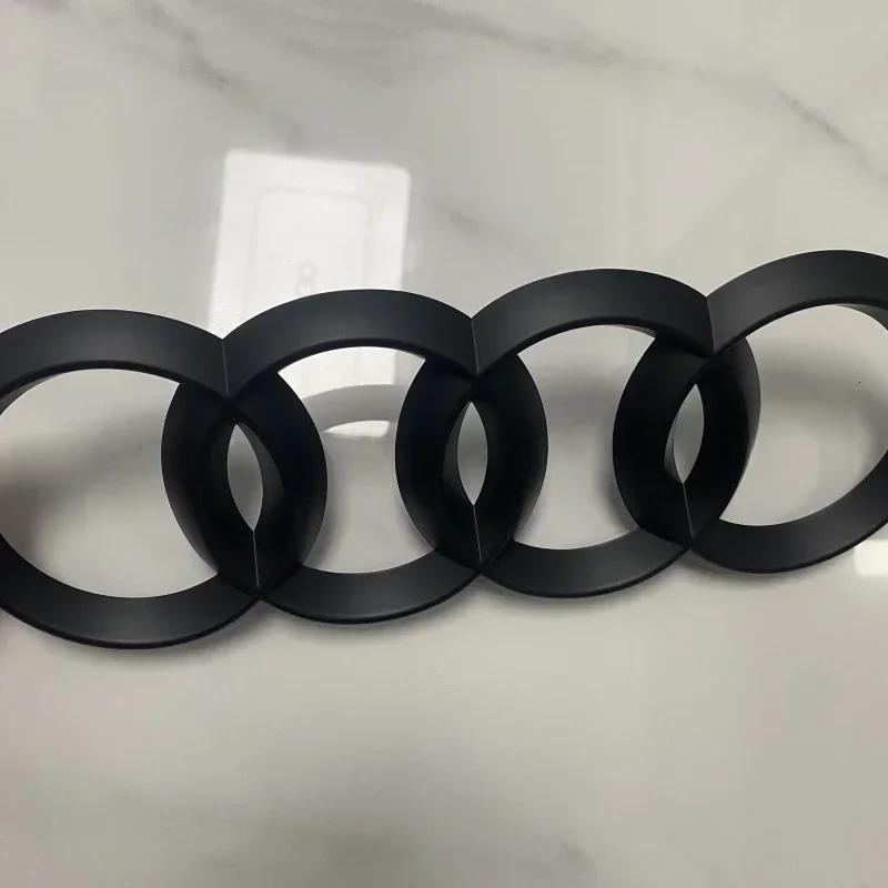 5Q A3 2014-2022 4 Ring Logo ABS Directly Covered Emblem Car Hood Front Grill Rear Trunk Emblem Badge A3 Refit AccessoryQ5 VSX23