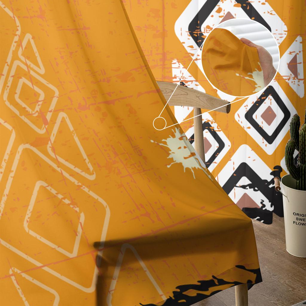 Africa Emblem Ethnic Window Treatment Tulle Modern Sheer Curtains for Kitchen Living Room the Bedroom Curtains Decoration
