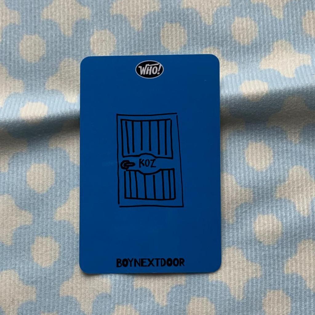 [USED] Bonekudo BOYNEXTDOOR Sanok Seongho WHO! Pre-recorded Trading Card