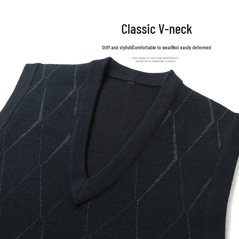 

Мужской вязаный жилет с V-образным вырезом LAOYECHE XL (180)