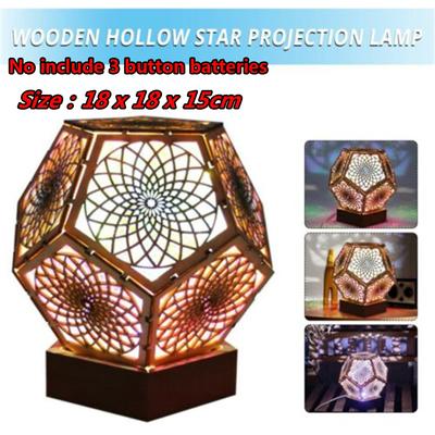 Bohemian Night Light Colorful Mosaic Atmosphere Projector Light Decor
