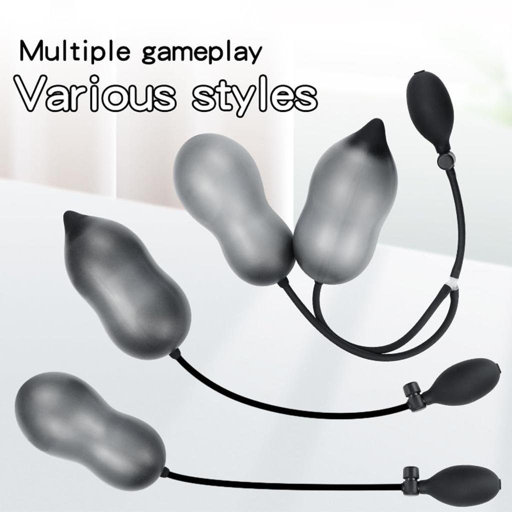 Anal Ana Ball Balloon Plug Inflatable Double Headed Manual Anal Plug for Men and Ana SM Beads Plug, Pump, Shape, Plug, Dildo, Women, Beginner,