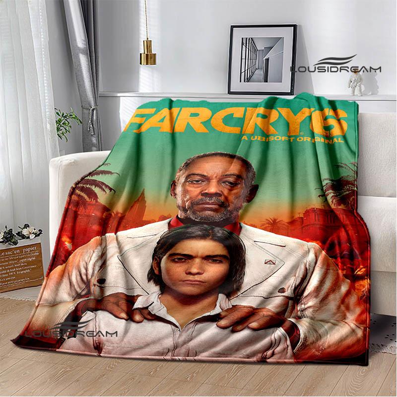 3D Spel Farcry Cartoon bedden met print Flens Warme deken zachte en comfortabele deken picknickdekens verjaardagscadeau