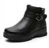 2025 New Genuine Leather Thick Plush Winter Woman Boots Non-slip Waterproof Women Snow Boots Mother Warm Cotton Padded Shoes