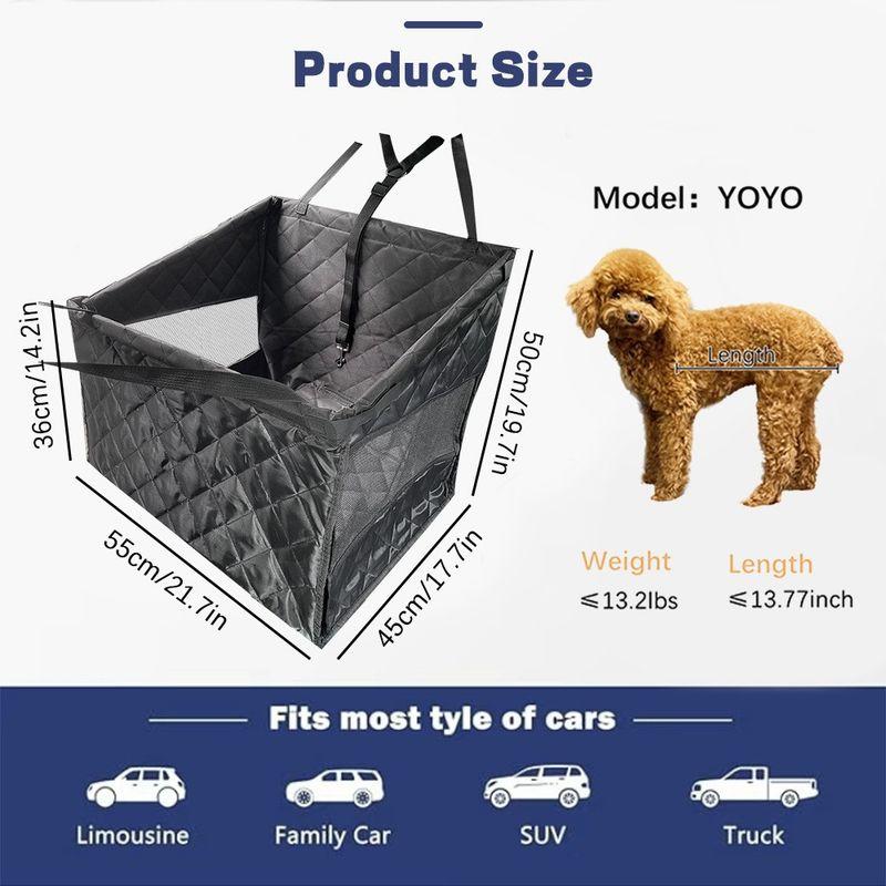 

Amazon Hot Pet Supplies Rear Row Single Seat Dog Car Mats Car Doghouse Cathouse Car Mat Car Mats Sub-Delivery Black mesh (send 2 safety belts)