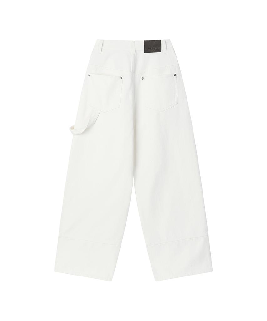 Lotaib Drop Line Oxford Pants - Ivory