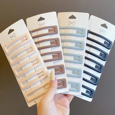 2 Stück/Set Solide Matte Mattierte BB Haarspangen für Mädchen Damen Haarklammern Metall Haarspangen Haarnadel Friseur Styling Zubehör