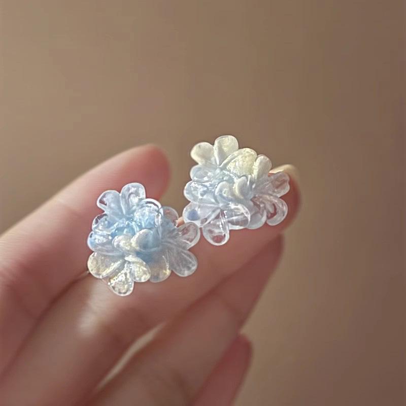 2025 Spring/Summer Floral Pearl Stud Earrings - Elegant Women's Light Luxury Edition