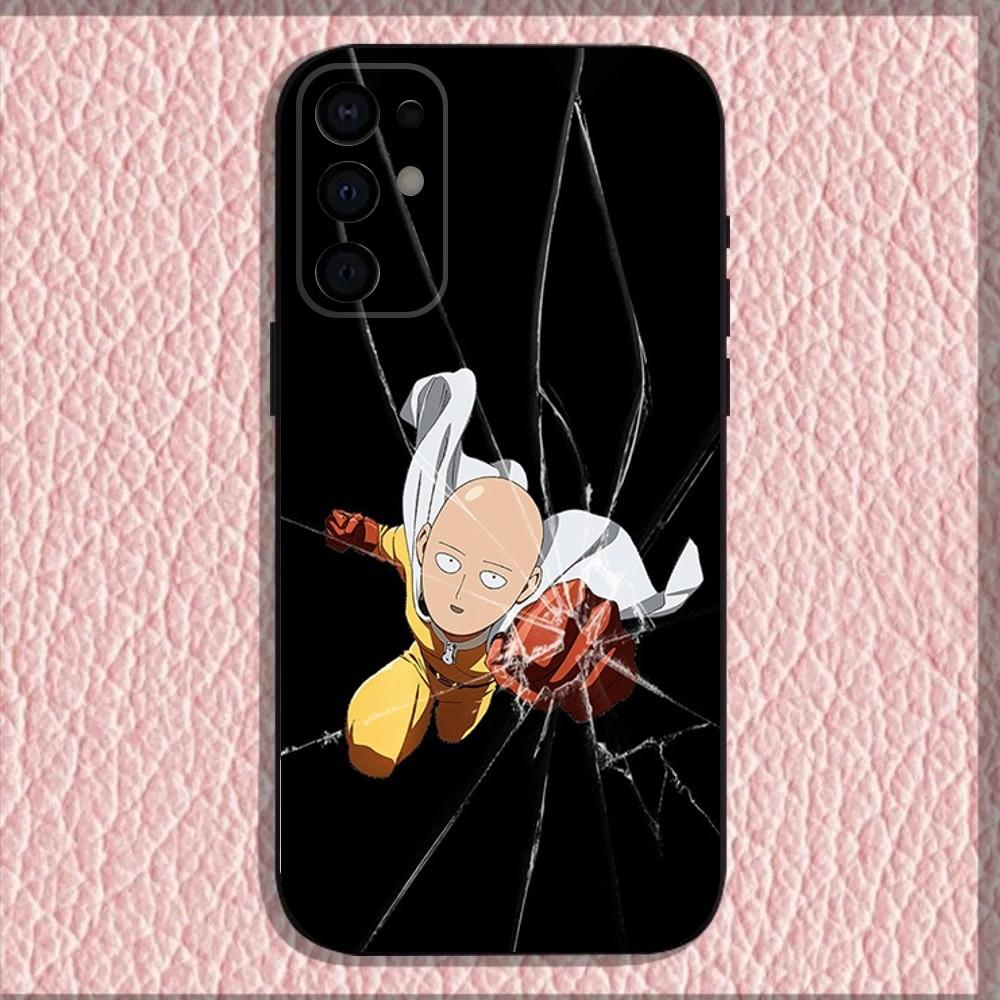 One P-Punch Man Saitama Phone Case For Samsung S25,S24,S21,S22,S23,S30,Ultra,S20,Plus,Fe,Lite,Note,10,9,5G Black Cover