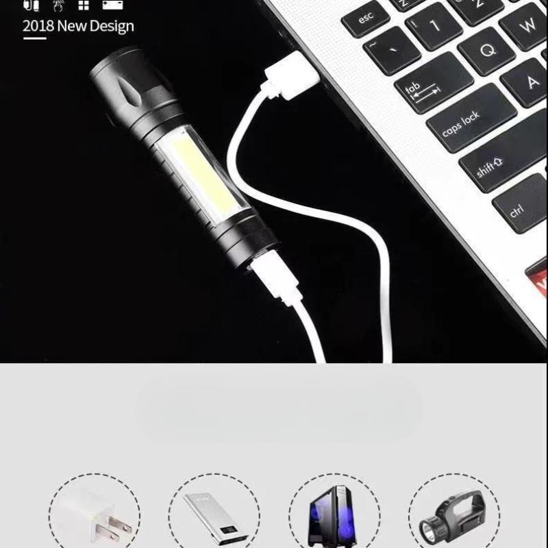 Mini portable flashlight strong light rechargeable long battery life outdoor ultra-long range portable durable led light