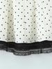 Women's Korean Style Lace Patchwork Polka Dot Sleeveless Camisole Dress – Waist-Cinched, Sexy French Short Skirt for Summer