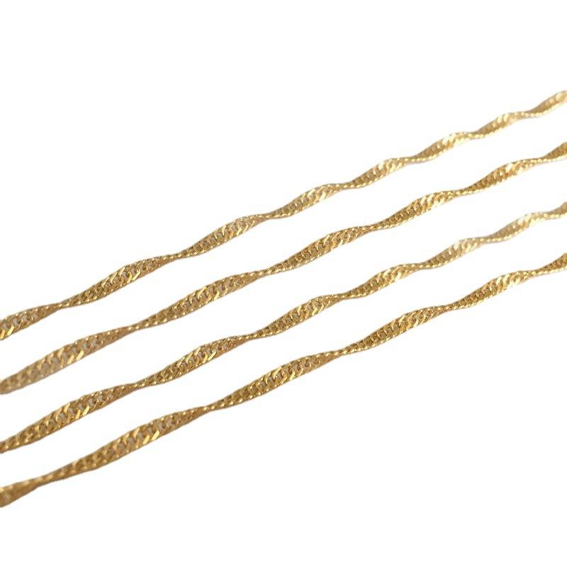 Hot Sale 1.8mm Gold Filled Singapore Chain Bulk 14K for Jewelry Making Bracelet Necklace