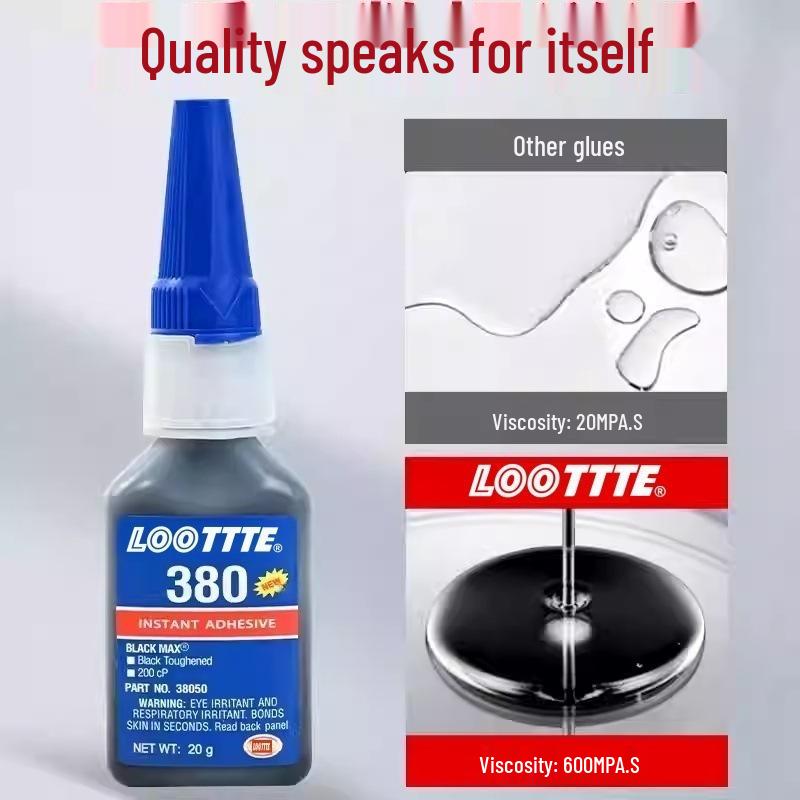 LOTTTE Enhanced Black Universal Adhesive for Metal, Plastic, Rubber, Nylon - Models 410/438/380/480