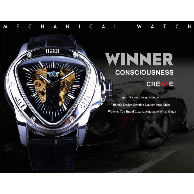 WINNER Montre mécanique automatique en forme de cœur pour homme