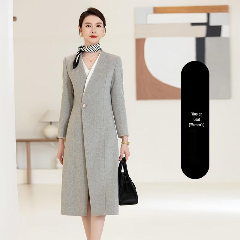 JAYNE B FAN Women s Mid-length Woolen Coat 2XL