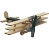 Solar Triplane Aircraft - SOL EXPERT - Realistic Model - Birch Wood - Easy Assembly - 18 Cm X 14 Cm