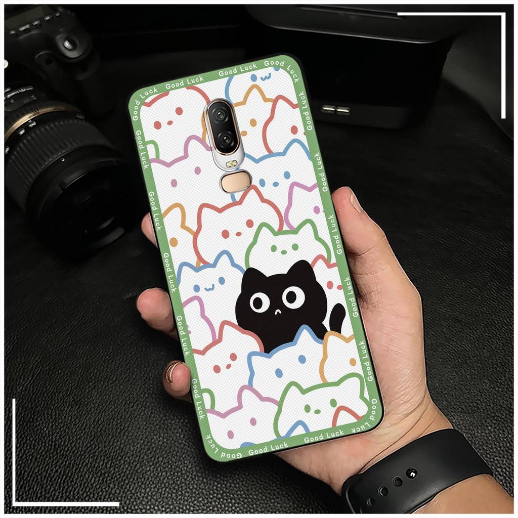 Soft Case Shockproof Phone Case For OnePlus 6/1+6 Durable Protective Full Wrap Anti-knock Waterproof Graffiti TPU Cute