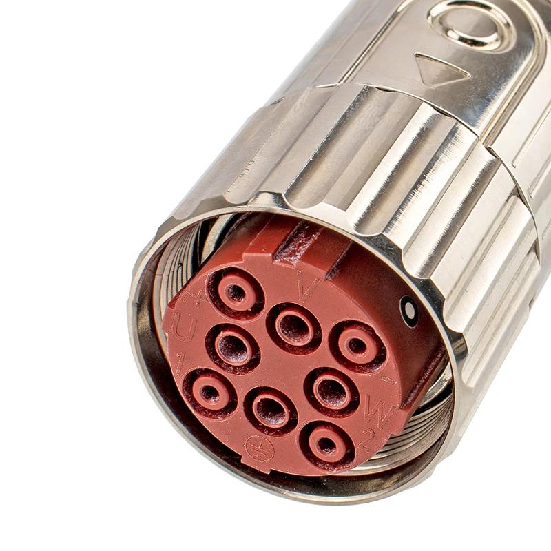 Waterproof IP67 Aviation Male Female Plug Socket M40 6Pin 8 Pin Power Connector High Current Large Motor Encoder Servo Adapter