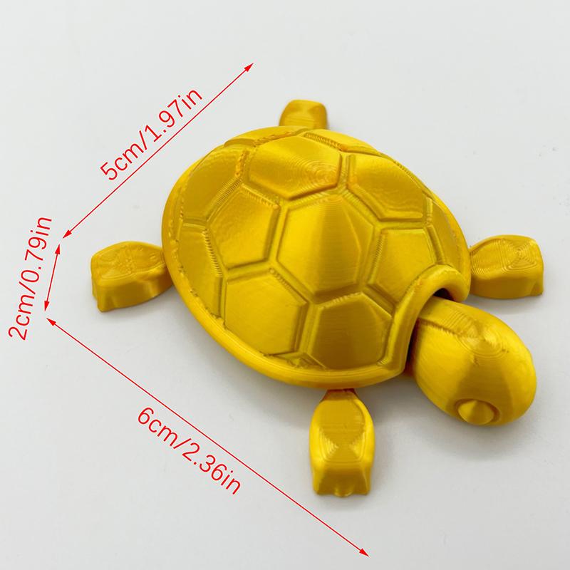 3D Printed Turtle Model Toys Multi-Joint Ornament Realistic Animal Figures Desktop Decoration Crafts Miniatures