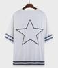 European & American Cross-Border Sequined Bulls Team Jersey - Star Pattern T-Shirt
