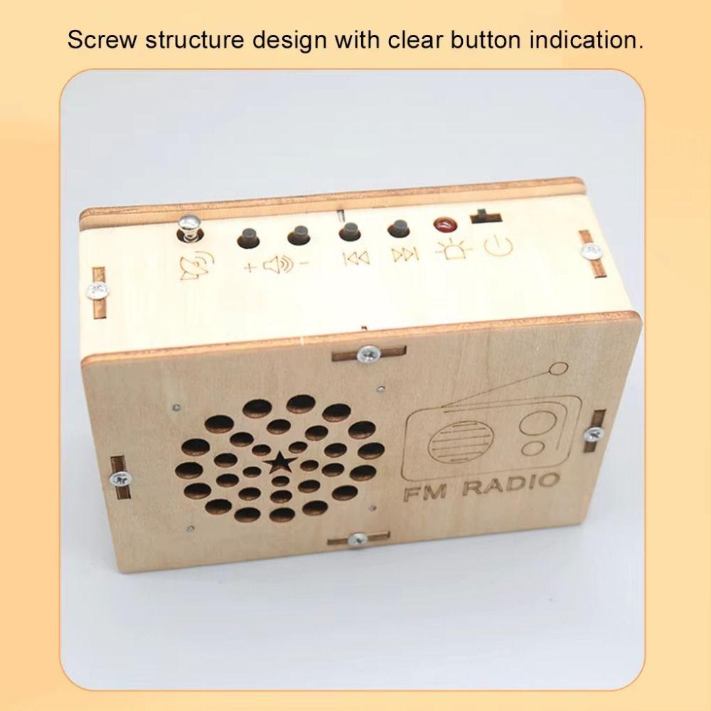 Handmade DIY DIY FM Radio Steam Model Scientific Training FM Radio Outdoor Camping