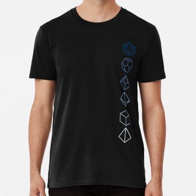 Dungeons and Dragons Würfel Blauer Farbverlauf S bis 5XL Hergestellt in AU/USA T-Shirt