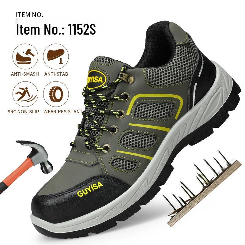 Spring Safety Work Shoes: Anti-Smash, Puncture-Resistant, Durable Soles, Oil, Acid & Alkali Resistant for Construction Sites