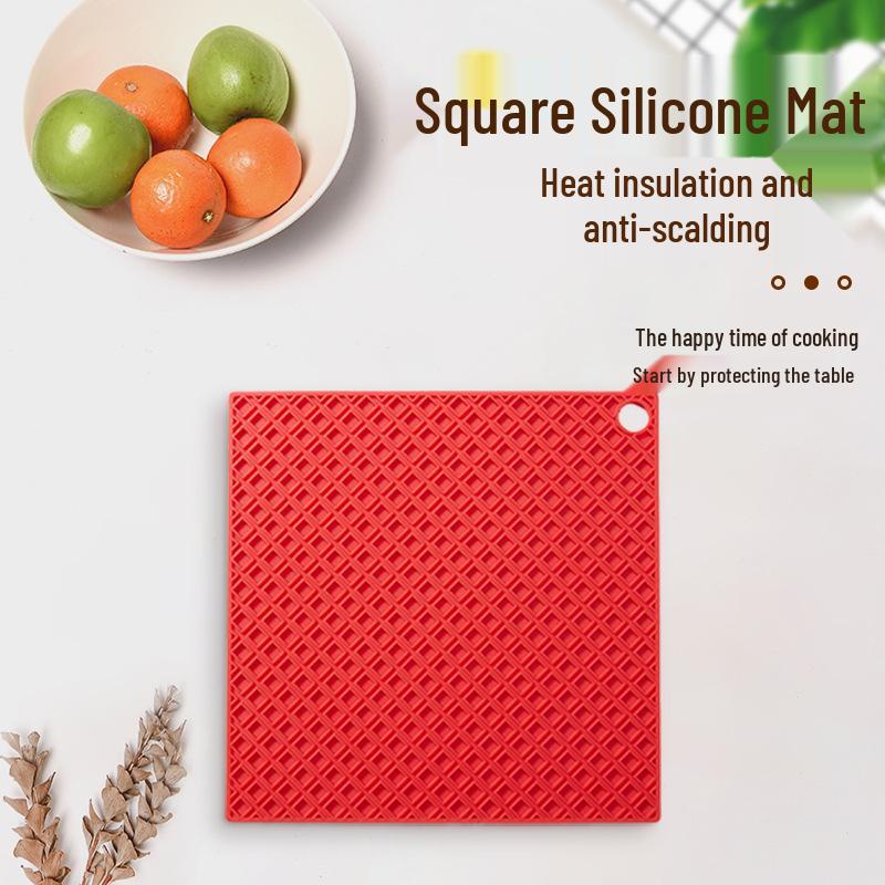 Honeycomb Silicone Placemats: Heat-Resistant, Non-Slip, Easy-to-Clean, Quadrilateral Kitchen Table Mats.