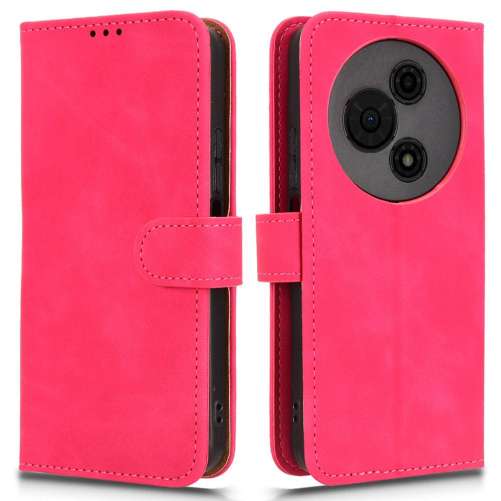 Für TCL 605 4G Lederhülle Hautgefühl Anti-Sturz Brieftasche Klapphandyhülle