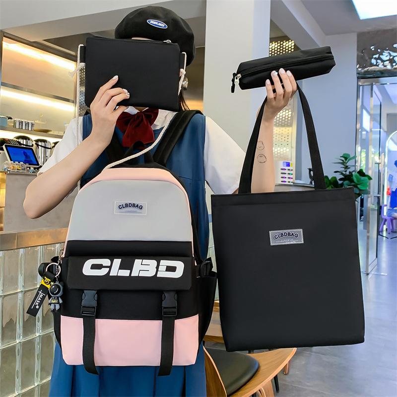School bag fashion junior high school campus backpack high value student backpack school bag female