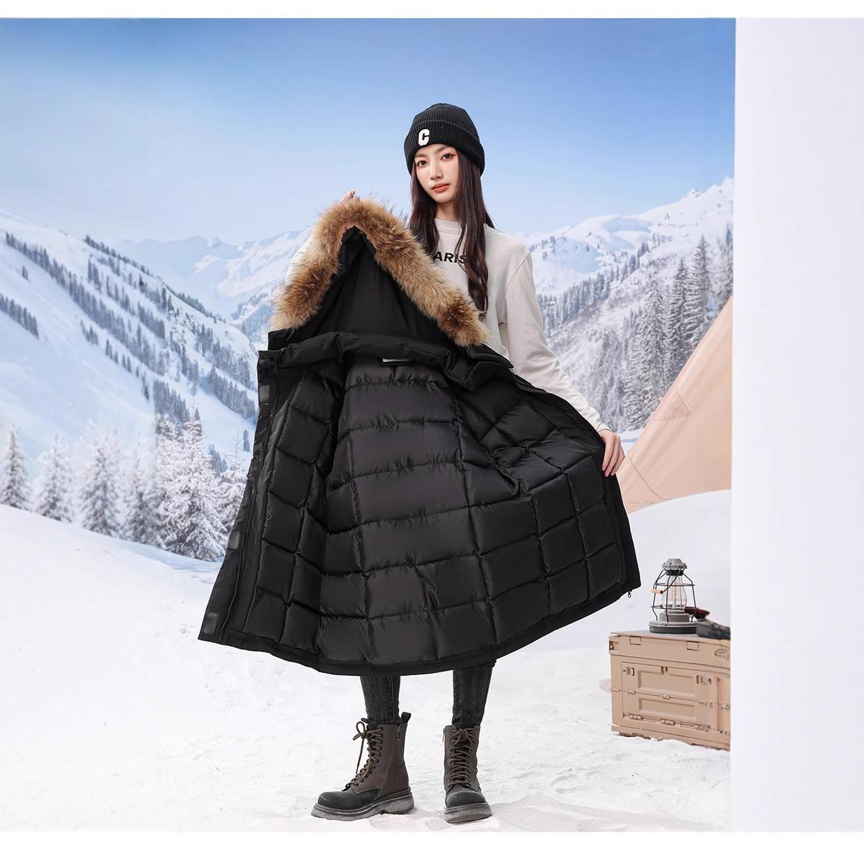 

Женская зимняя стеганая куртка Parker с капюшоном, воротником из натурального меха, свободного кроя, утолщенная, в стиле милитари 3XL-170-92.5kg