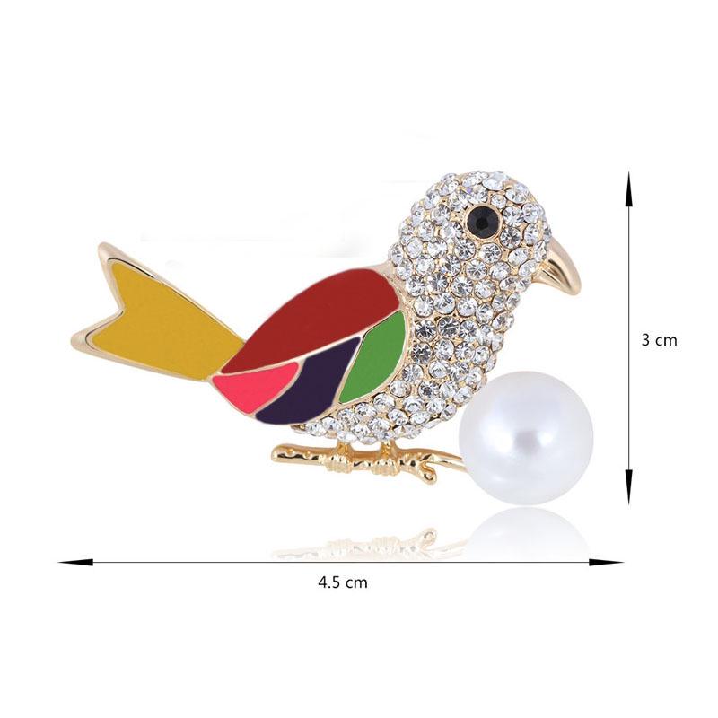 Chic Drip Oil Bird Brooch for Women s Formal Accessories