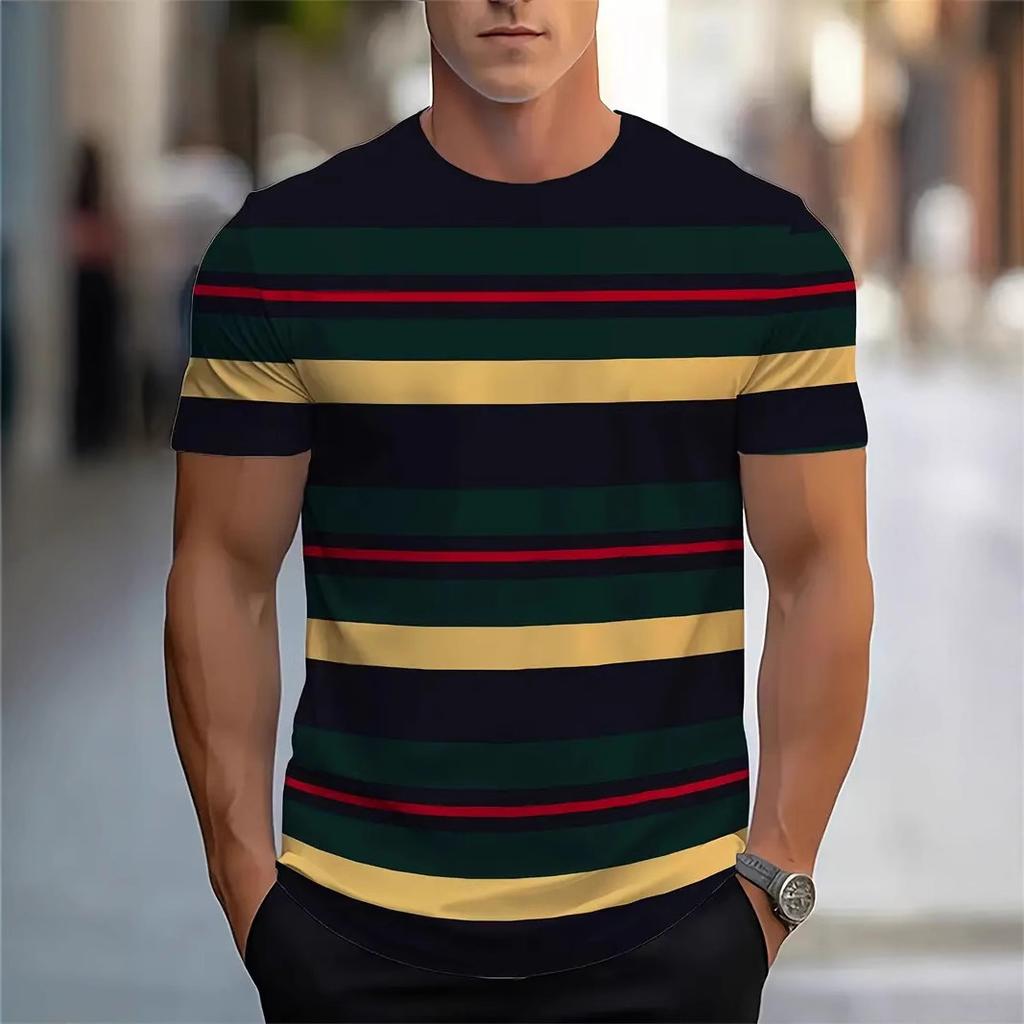 Men's T Shirt 3D Print Mens Short-Sleeved Tops Summer Street Fashion T-Shirt For Men Casual Tees Oversized Clothing