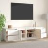 814320 vidaXL TV Cabinet White 176x37x47.5 Cm Solid Pine Wood