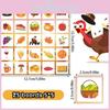 Thanksgiving Party Themed Fun Bingo Game Set With Paper Cards And Call Sheets