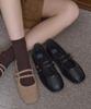 Halteallez Stitched Mary Jane Loafers Ha2415