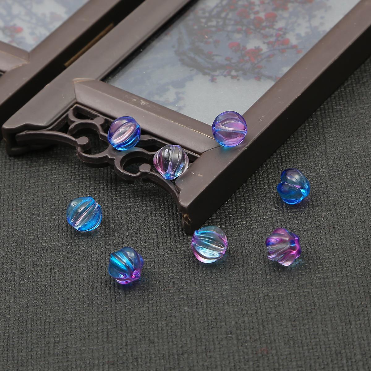 

10 шт. 8/10 мм антикварные бусины в виде тыквы, стеклянные бусины для изготовления ювелирных изделий, браслет, ожерелье, серьги, аксессуары 8mm синий