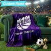 Custom Name Blanket Sacramento Basketball Logo Blanket Bedding Blanket for Travel, Camping, Living Rooms, Offices, Sofas, Fan Christmas gift