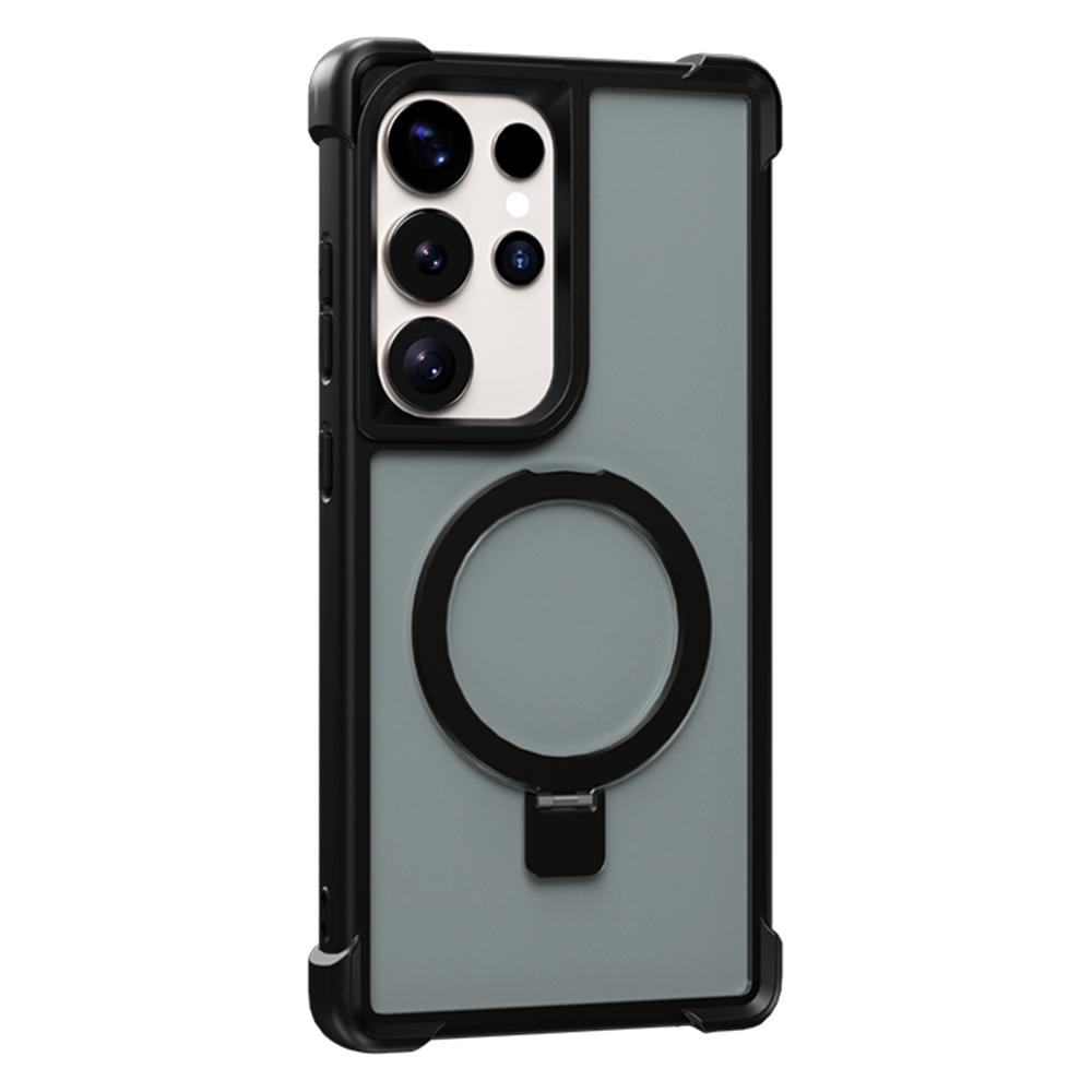 

For Samsung Galaxy S25 Ultra Magnetic Case Anti Drop TPU+PC Kickstand Phone Back Cover