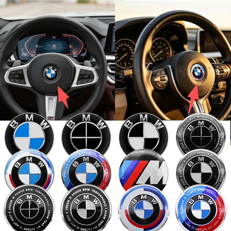 VKSO5 1Pcs 45mm 47mm Car Steering Wheel Emblem Decals Badge Sticker For BMW E46 E90 E60 F30 F10 E39 E36 E87 F20 E90 E70 M3 M5 M6 G20 M