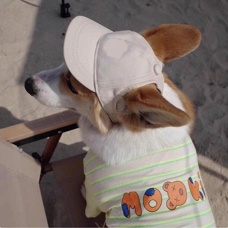 

Cute Dog Hat Pet Outdoor Dog Cap Adjustable Dogs Baseball Summer Cap Cat Puppy Baby Clothing Costume Baseball Pets Supplies бежевый
