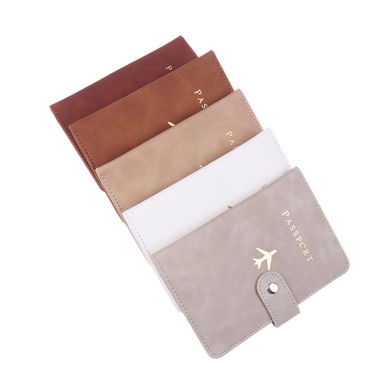 1Pc Id Holder With Airplane Clasp Pu Leather Travel Passport Cover Multiple Card Slots Passport Holder Unisex Travel Organizer